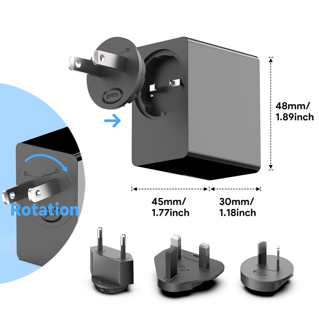 Origin Storage OS-MWC65W adaptador e inversor de corriente Interior 65 W Negro (3)