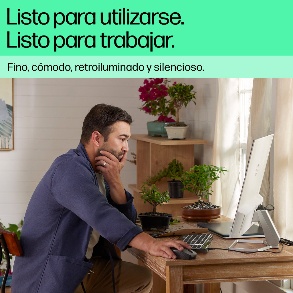 HP 400 Backlit Wired Keyboard teclado Hogar USB Negro (6)