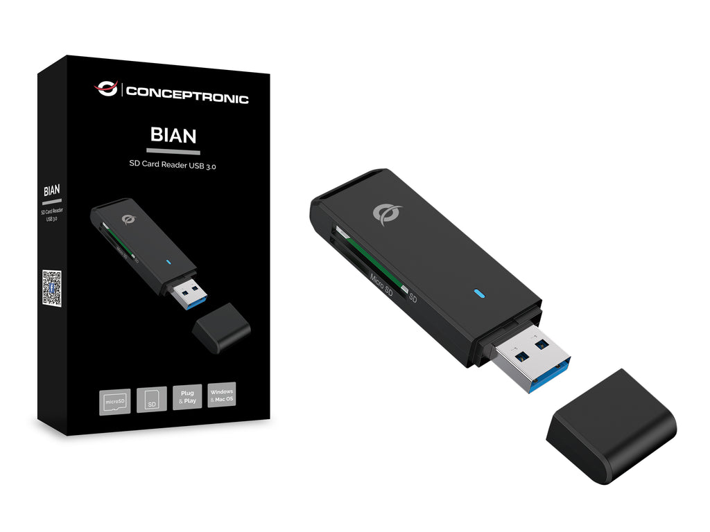 Conceptronic BIAN02B lector de tarjeta USB 3.2 Gen 1 (3.1 Gen 1) Type-A Negro (2)