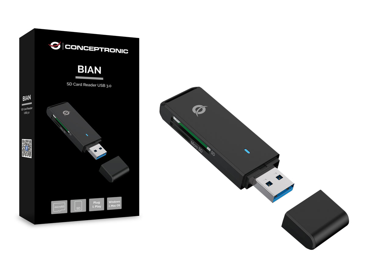 Conceptronic BIAN02B lector de tarjeta USB 3.2 Gen 1 (3.1 Gen 1) Type-A Negro (2)