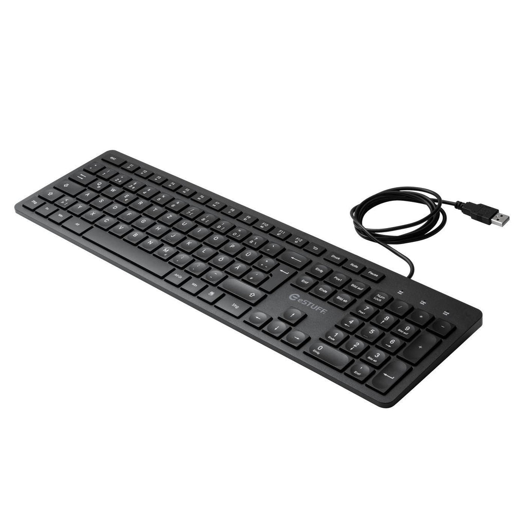 eSTUFF GLB211402 teclado Oficina USB QWERTZ Alemán Negro (2)