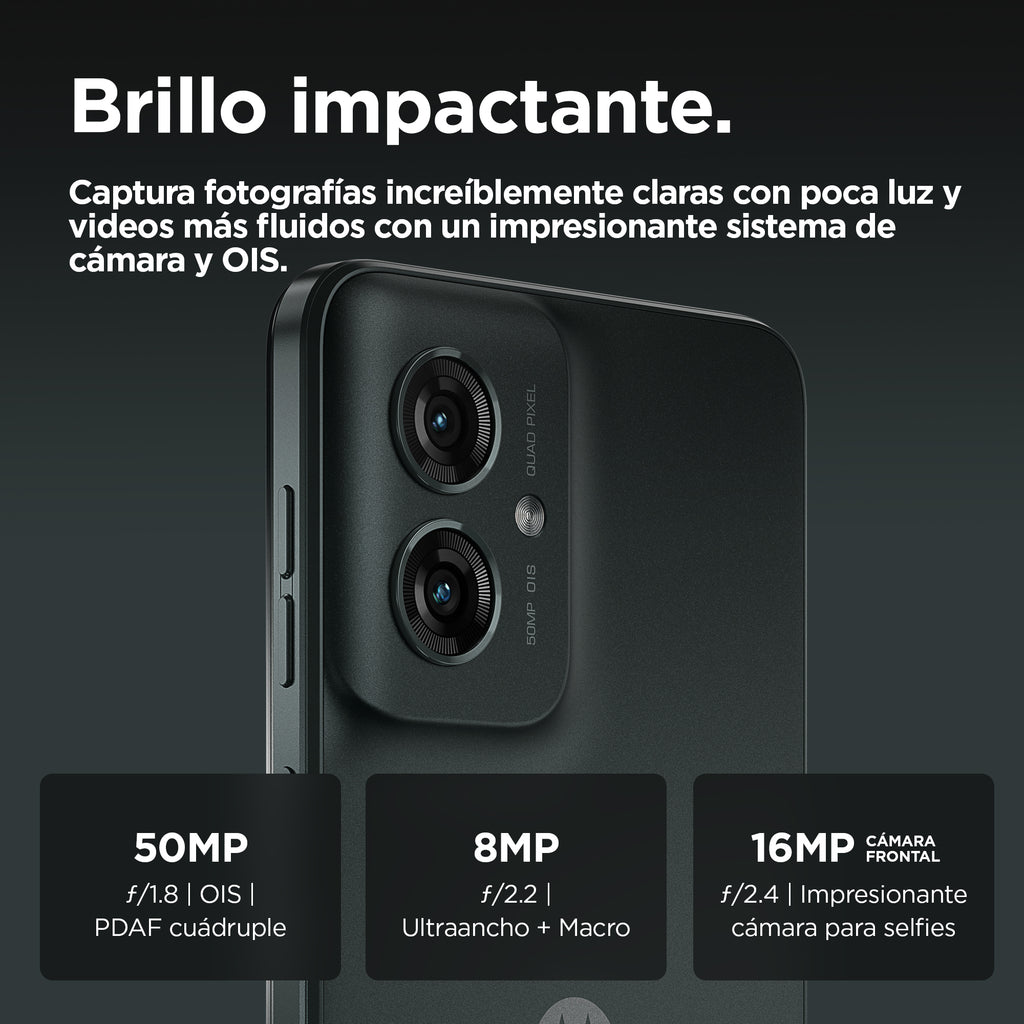 Motorola moto g55 5G 16,5 cm (6.49") SIM doble Android 14 USB Tipo C 8 GB 256 GB 5000 mAh Gris (6)