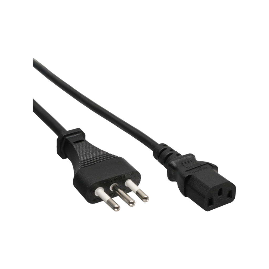 InLine B-16652I cable de transmisión Negro 1,8 m Enchufe tipo L C13 acoplador