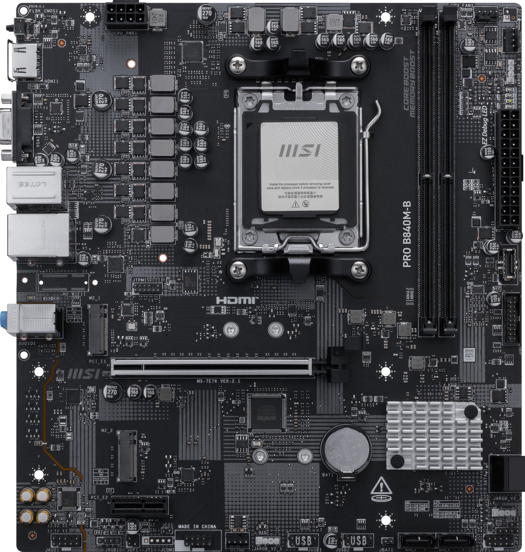 MSI PRO B840M-B placa base AMD B840 Zócalo AM5 micro ATX (3)
