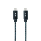 Nanocable 10.01.4301-L150-COMB cable USB USB4 Gen 2x2 1,5 m USB C 20 Gbit/s Verde azulado, Negro, Gris (3)