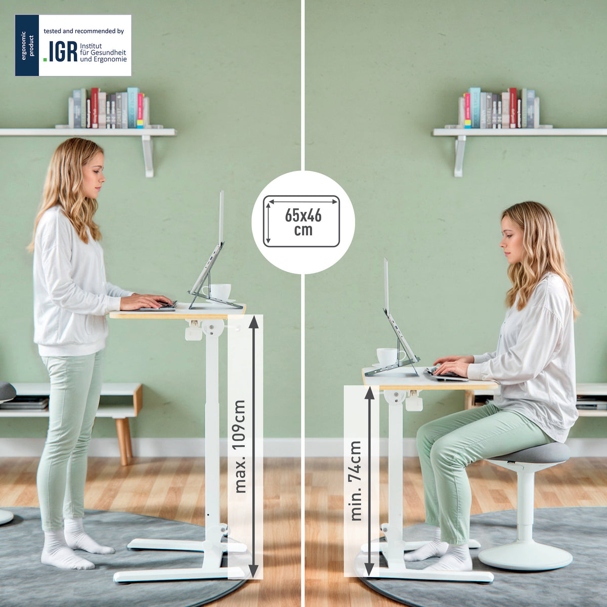 Leitz 65880001 escritorio de pie Blanco (2)