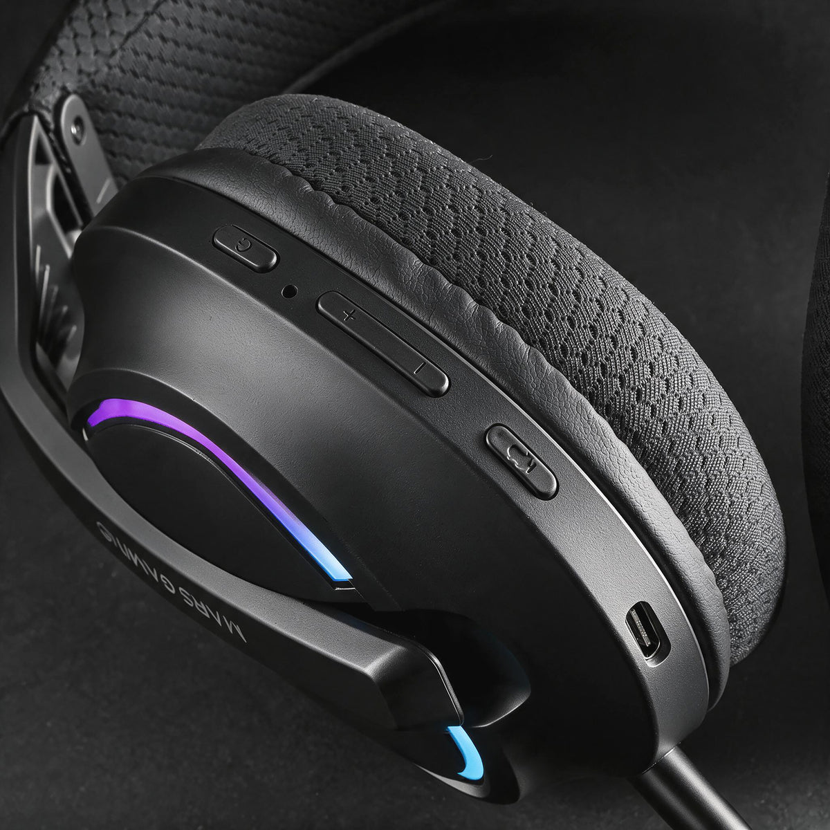 Mars Gaming MHWQUASAR auricular y casco Auriculares Inalámbrico Diadema Juego USB Type-C / USB Type-A Bluetooth Negro (6)