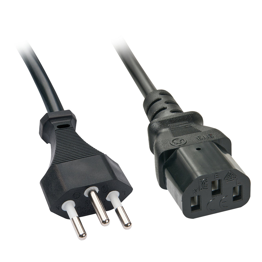 Lindy 30418 cable de transmisión Negro 3 m C13 acoplador (2)
