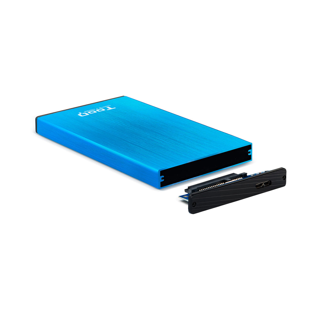 TooQ TQE-2527BL caja para disco duro externo Caja de disco duro (HDD) Negro, Azul 2.5" (5)