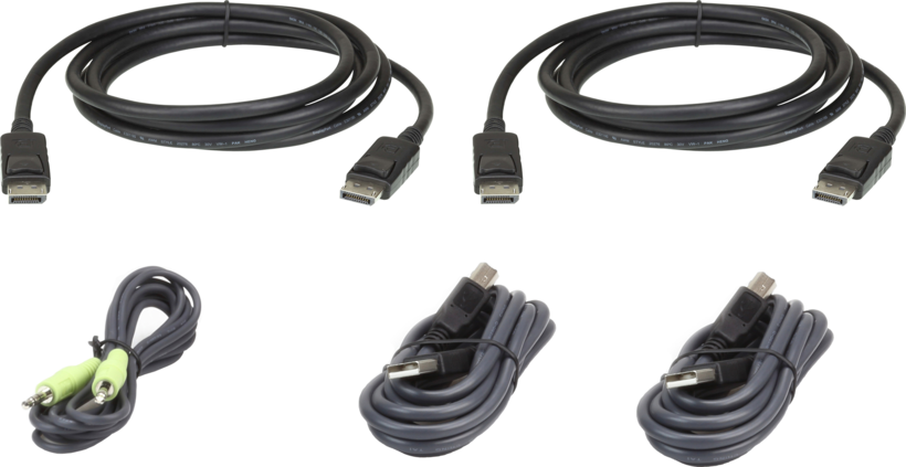 Cable KVM ATEN 2xDP, 2xUSB, audio 1,8 m