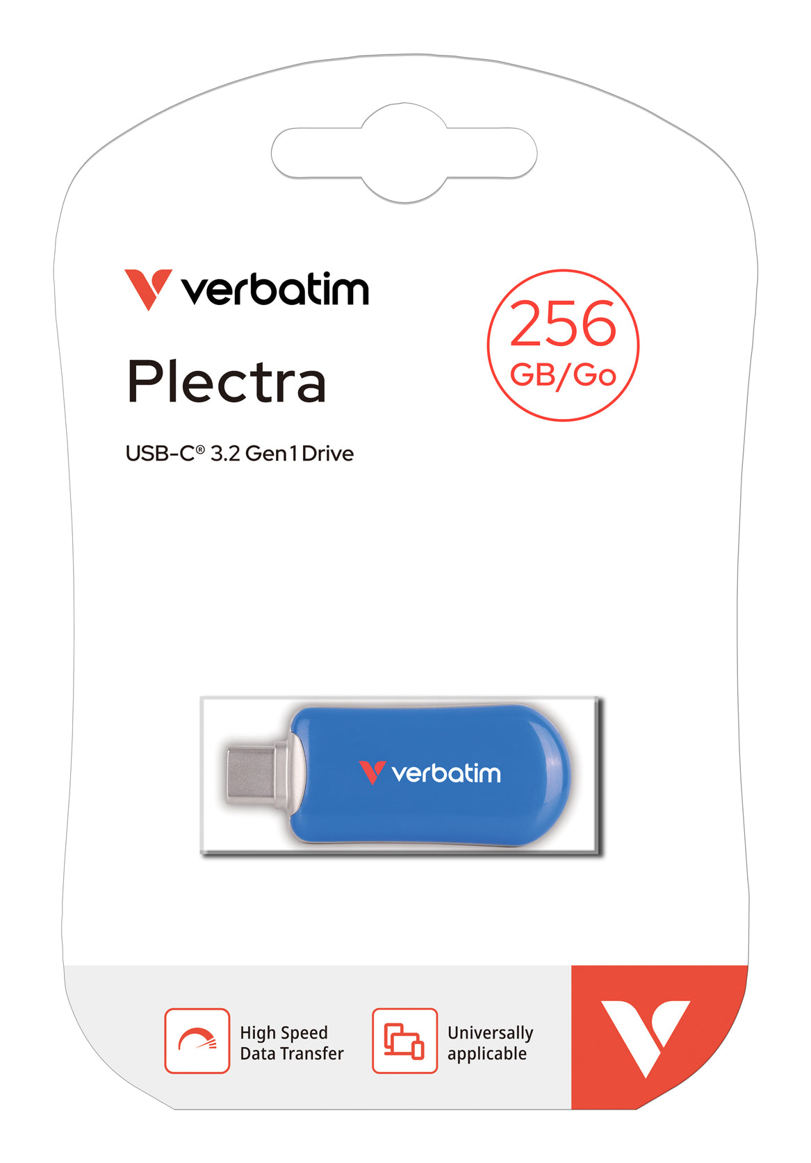 Verbatim 30234 unidad flash USB 256 GB USB Tipo C 3.2 Gen 1 (3.1 Gen 1) Azul