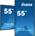 iiyama LH5575UHS-B1AG pantalla de señalización Pantalla plana para señalización digital 138,7 cm (54.6") LCD Wifi 500 cd / m² 4K Ultra HD Negro Procesador incorporado Android 11 24/7