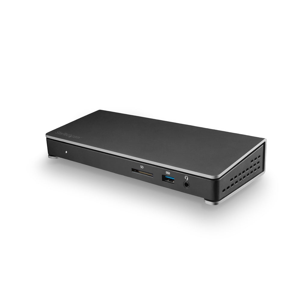 StarTech.com TB3DOCK2DPPU base para portátil y replicador de puertos Alámbrico USB 3.2 Gen 1 (3.1 Gen 1) Type-C Negro
