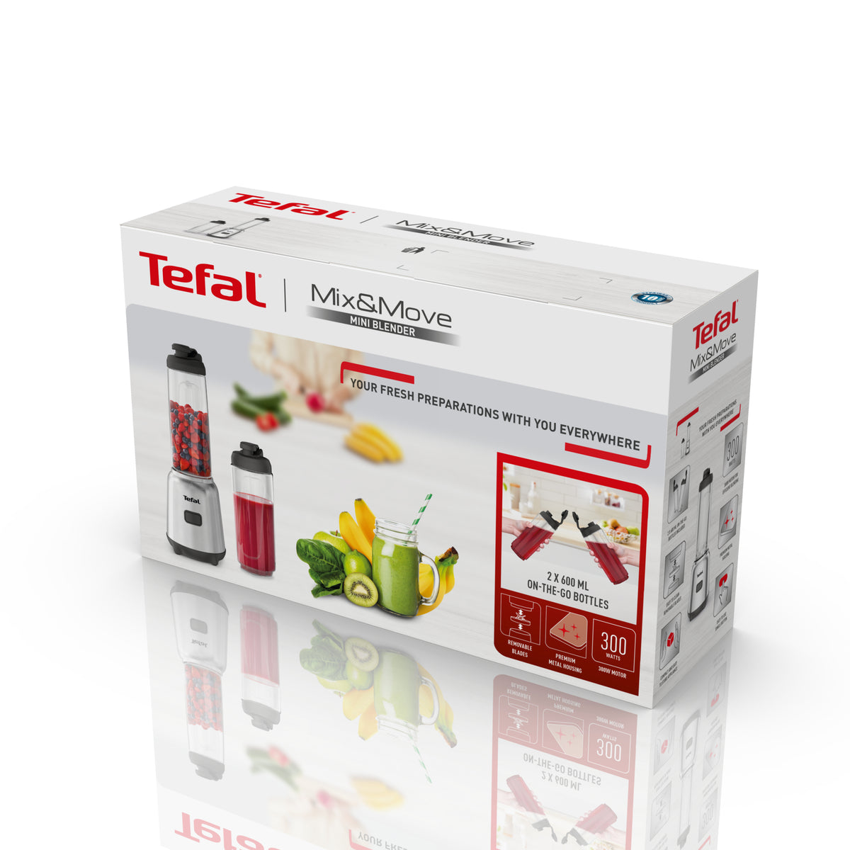 Tefal Mix&Move BL15FD 0,6 L Batidora de vaso 300 W Acero inoxidable (6)