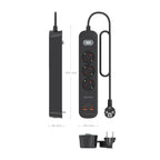AISENS ASPS-2A2C11-BK base múltiple 1,4 m 3 salidas AC Interior (5)