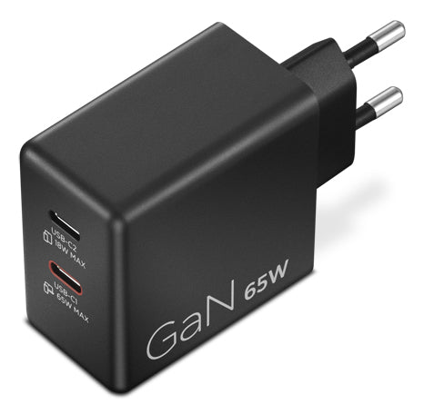 Lenovo Dual USB-C 65W GaN Charger Universal Negro Corriente alterna Interior (6)