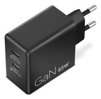 Lenovo Dual USB-C 65W GaN Charger Universal Negro Corriente alterna Interior (6)