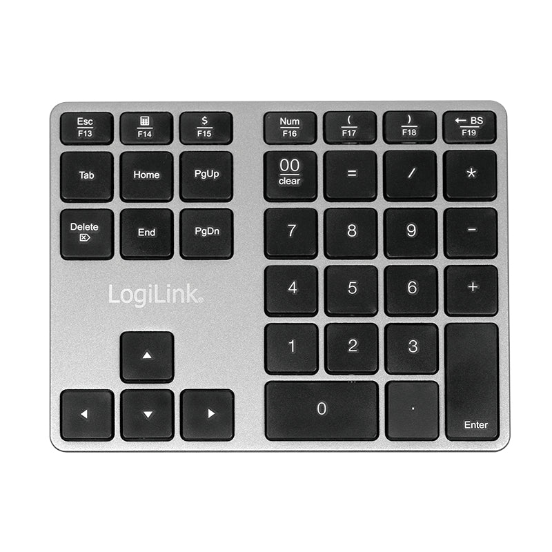 LogiLink ID0187 teclado numérico Universal Bluetooth Aluminio, Negro (2)