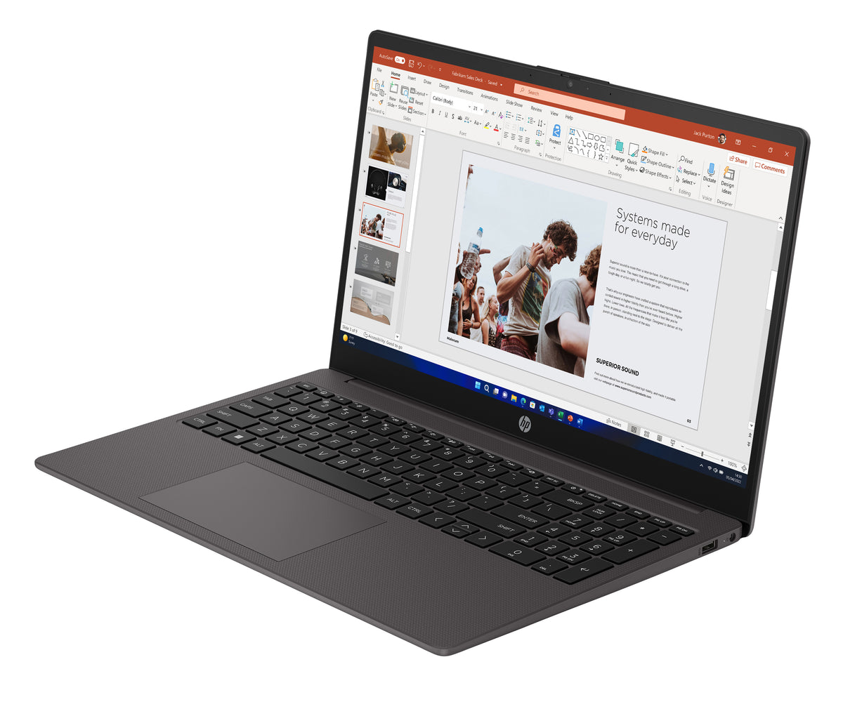 HP 255 G10 AMD Ryzen™ 5 7530U Laptop 39.6 cm (15.6") Full HD 8 GB DDR4-SDRAM 256 GB SSD Wi-Fi 6 (802.11ax) Windows 11 Home Black (4)