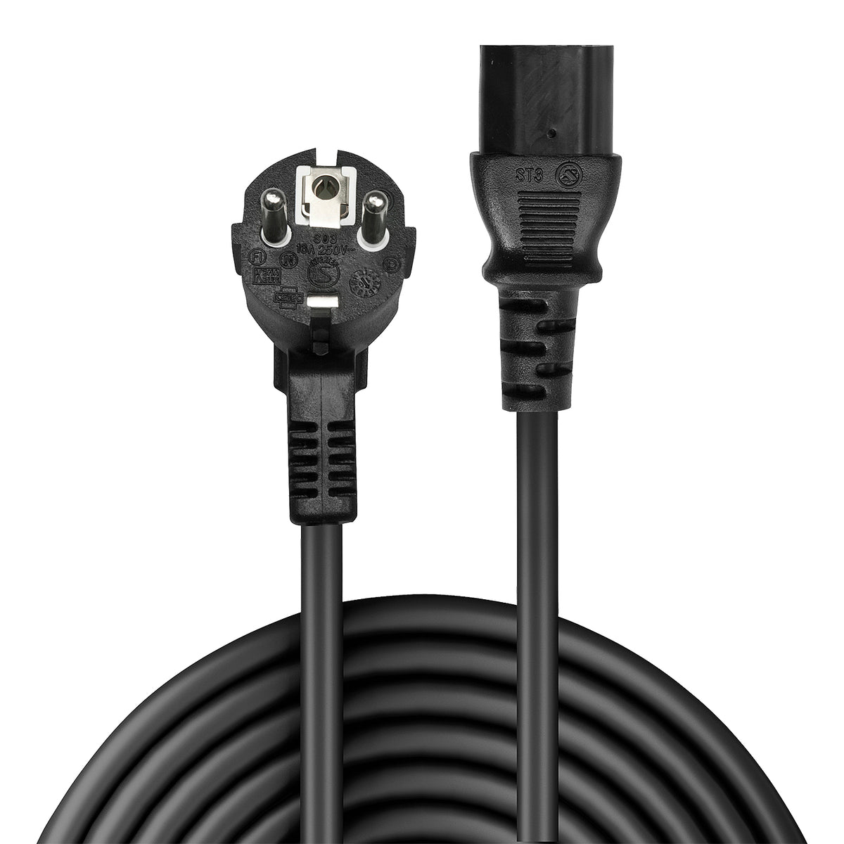 Lindy 30336 cable de transmisión Negro 3 m CEE7/7 C13 acoplador (3)