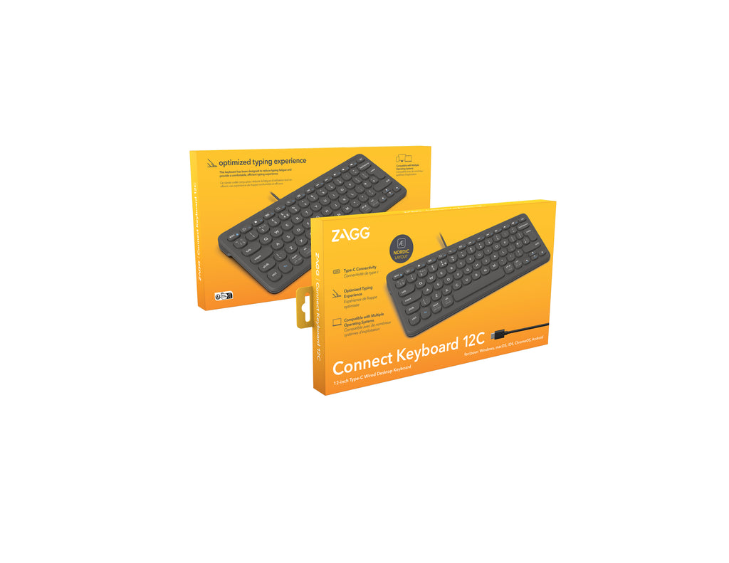 ZAGG Connect Keyboard 12C teclado Universal USB QWERTY Nórdico Negro (3)