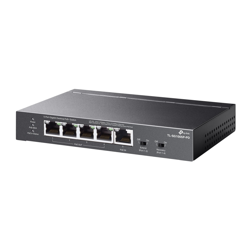 TP-Link TL-SG1005P-PD switch Gigabit Ethernet (10/100/1000) Energía sobre Ethernet (PoE) Negro (4)