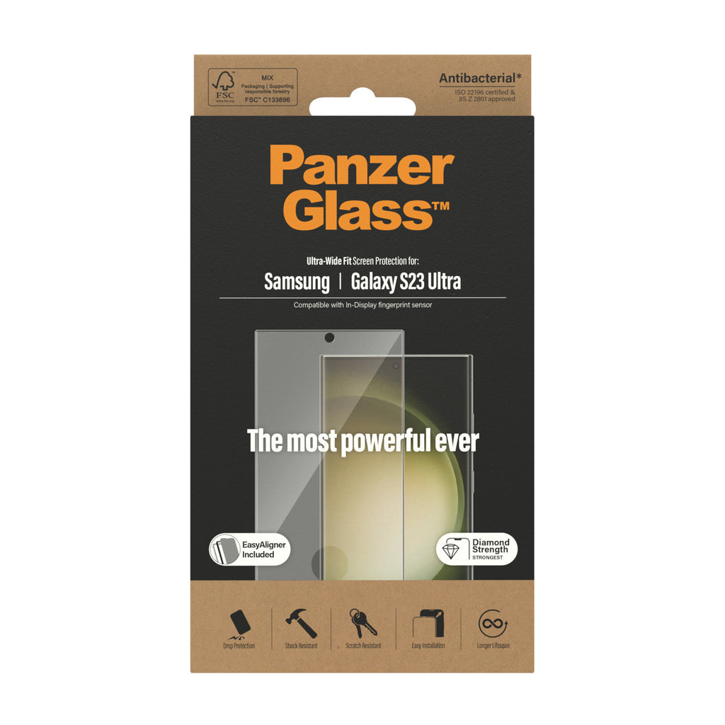 PanzerGlass ® Screen Protector Samsung Galaxy S23 Ultra | Ultra-Wide Fit w. EasyAligner Protector de pantalla 1 pieza(s) (3)