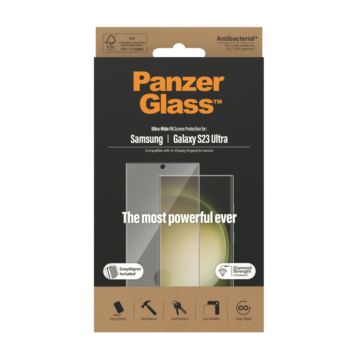 PanzerGlass ® Screen Protector Samsung Galaxy S23 Ultra | Ultra-Wide Fit w. EasyAligner Protector de pantalla 1 pieza(s) (3)