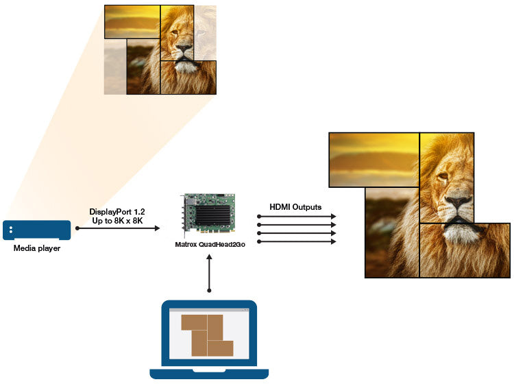 Matrox Q2G-DP4K-C procesador de pared de vídeo 15 W (5)