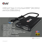 CLUB3D CSV-1611 Adaptador gráfico USB 3840 x 2160 Pixeles Negro (8)