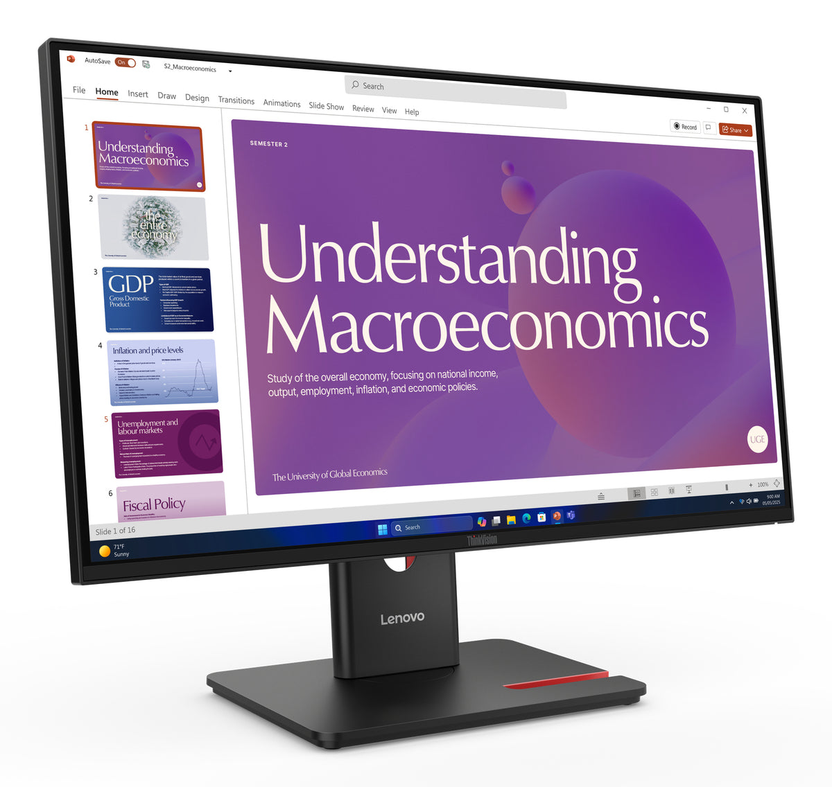 Lenovo ThinkVision T24D-40 pantalla para PC 60,5 cm (23.8") 1920 x 1080 Pixeles Full HD LCD Negro (5)