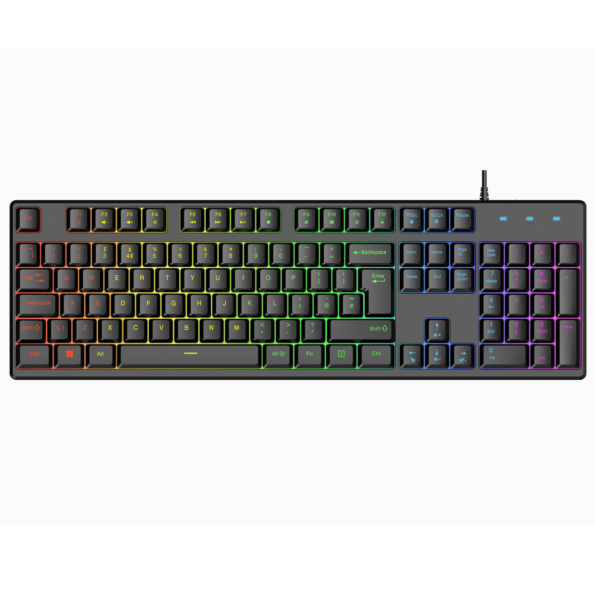 VIDA REBEL 2IN1 BLACK USB DESK KIT teclado Ratón incluido Juego QWERTY Inglés del Reino Unido Negro (2)