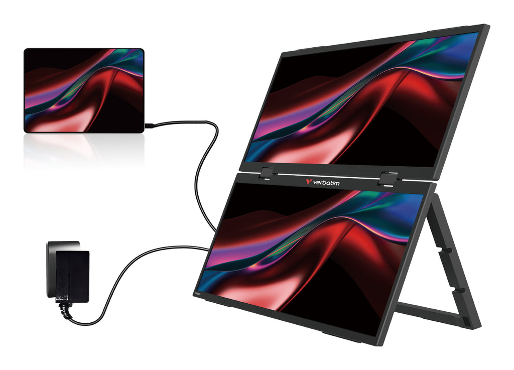 Verbatim Portable 15.6" FHD Dual Monitor Essentials Monitor portátil Negro 39,6 cm (15.6") LCD 1920 x 1080 Pixeles (7)