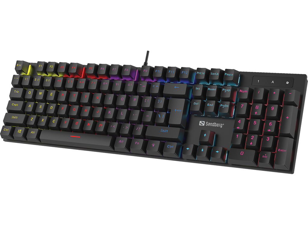 Sandberg 640-31 teclado Juego USB QWERTZ Alemán Negro (2)