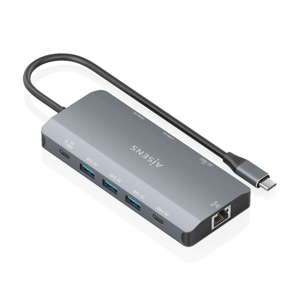 AISENS ASUC-10P052-GR base para portátil y replicador de puertos Alámbrico USB 3.2 Gen 1 (3.1 Gen 1) Type-C (3)