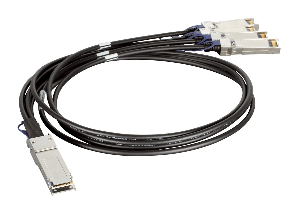 D-Link QSFP+ / 4xSFP+, 1m Cable de fibra óptica e InfiniBand QSFP+ 4 x SFP+ Negro (2)