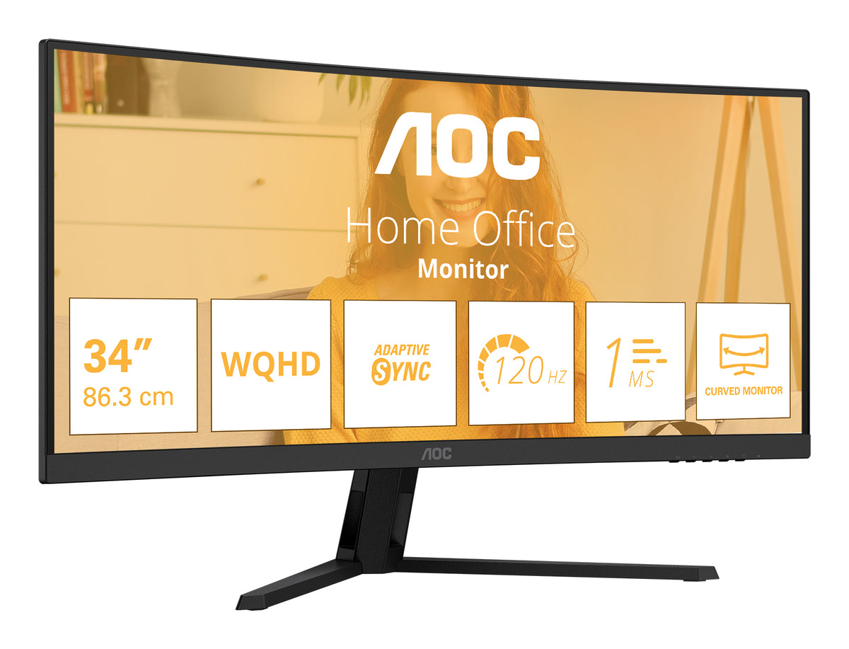 AOC B3 CU34B3E pantalla para PC 86,4 cm (34") 3440 x 1440 Pixeles Wide Quad HD LED Negro (2)