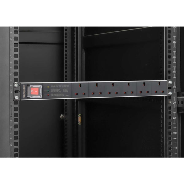 Intellinet 715195 unidad de distribución de energía (PDU) 6 salidas AC 1U Negro, Blanco (8)