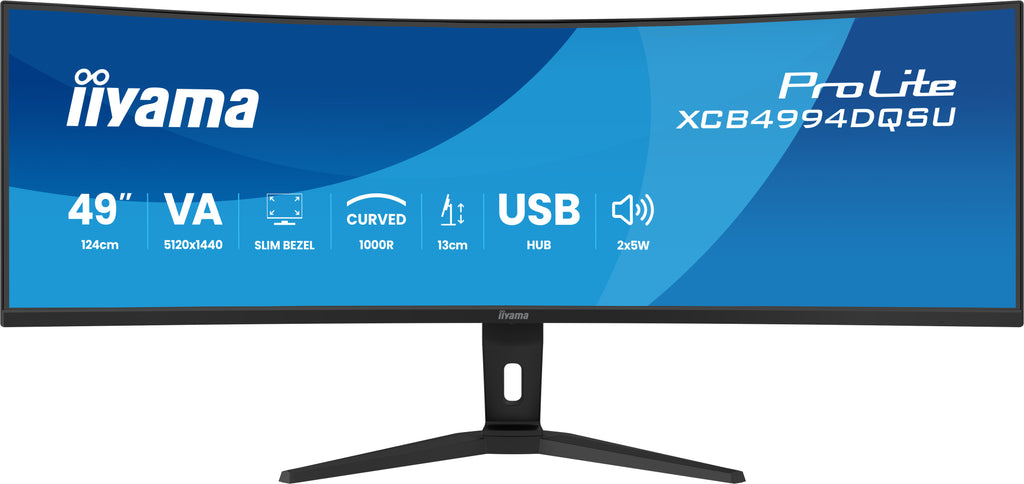 iiyama ProLite XCB4994DQSU-B1 pantalla para PC 124,5 cm (49") 5120 x 1440 Pixeles Dual QHD LCD Negro (2)
