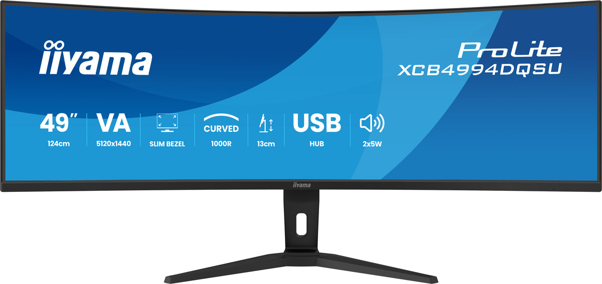 iiyama ProLite XCB4994DQSU-B1 pantalla para PC 124,5 cm (49") 5120 x 1440 Pixeles Dual QHD LCD Negro (2)
