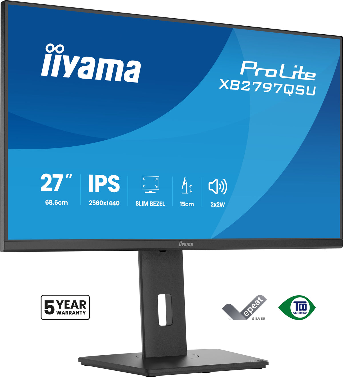 iiyama ProLite XB2797QSU-B1 pantalla para PC 68,6 cm (27") 2560 x 1440 Pixeles Quad HD LED Negro (2)