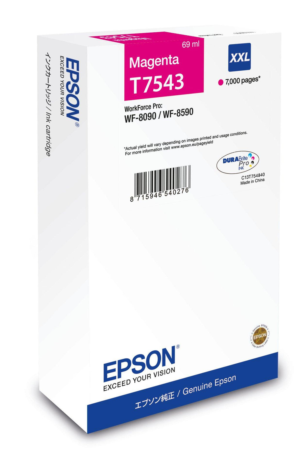 Epson C13T75434N cartucho de tinta 1 pieza(s) Original Alto rendimiento (XL) Magenta (2)