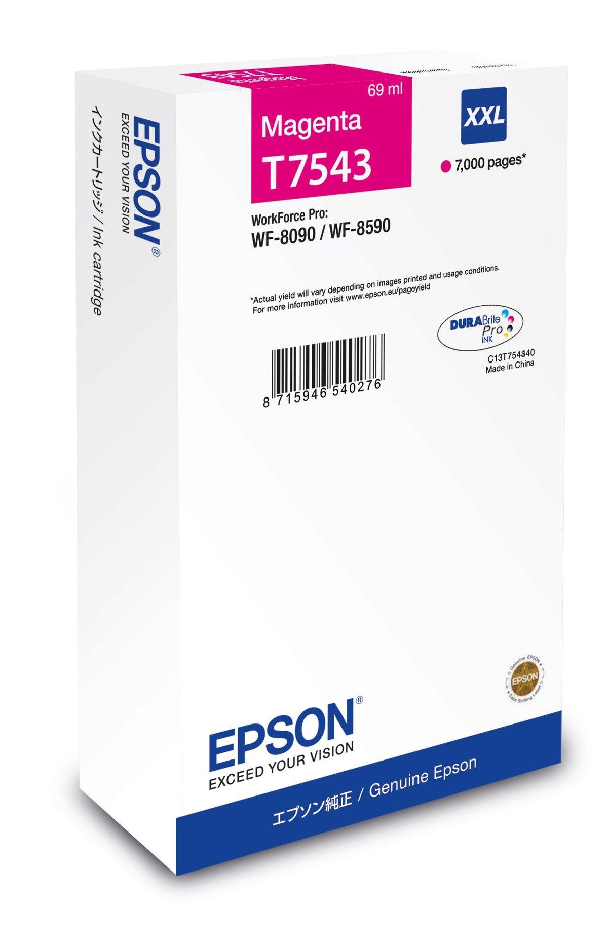 Epson C13T75434N cartucho de tinta 1 pieza(s) Original Alto rendimiento (XL) Magenta (2)