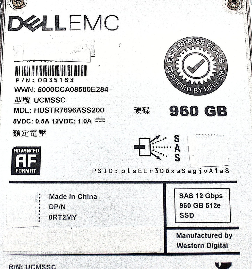 Dell 960GB SSD 2.5 SAS 12G RI RT2MY-RFB – Reacondicionado (4)