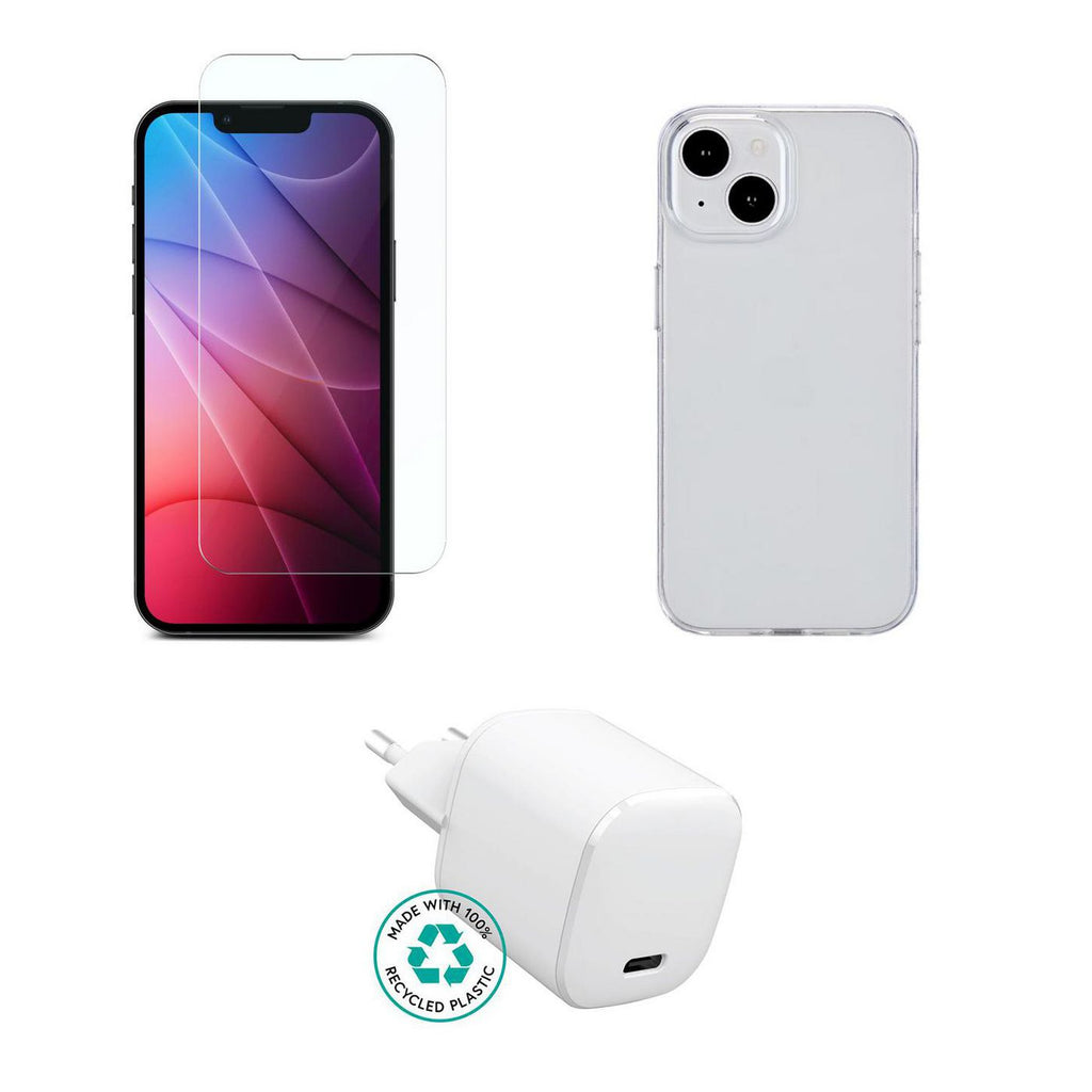 eSTUFF ES-KIT-IPH15 cargador de dispositivo móvil Teléfono móvil Transparente, Blanco Corriente alterna Interior (2)