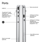 HP EliteBook 8 G2i 14 inch Notebook Next Gen AI PC Wolf Pro Security Edition Copilot+ PC Intel Core Ultra 5 325 Laptop 35.6 cm (14") WUXGA 16 GB LPDDR5x-SDRAM 512 GB SSD Wi-Fi 6E (802.11ax) Windows 11 Pro Silver (4)