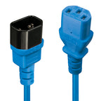 Lindy 30470 cable de transmisión Azul 0,5 m C14 acoplador C13 acoplador (2)