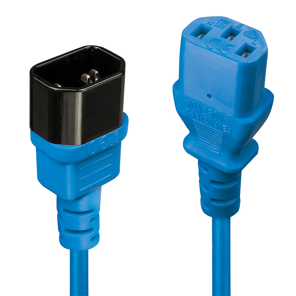 Lindy 30470 cable de transmisión Azul 0,5 m C14 acoplador C13 acoplador (2)