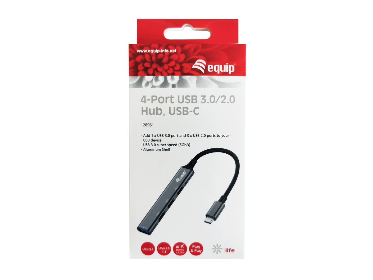 Equip 128961 hub de interfaz USB 3.2 Gen 1 (3.1 Gen 1) Type-C 5000 Mbit/s Negro, Gris (4)