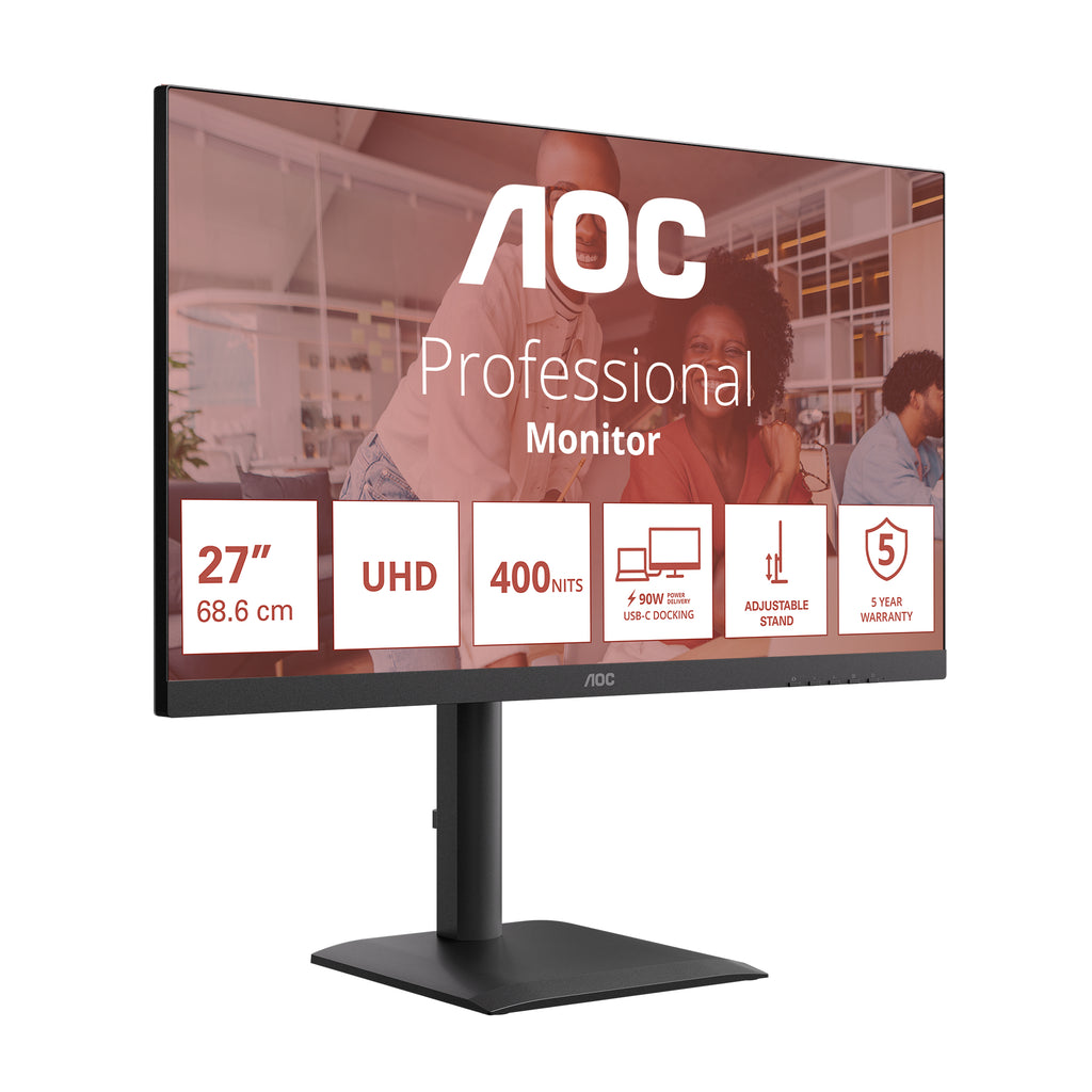 AOC E4 U27E4CV pantalla para PC 68,6 cm (27") 3840 x 2160 Pixeles 4K Ultra HD LED Negro (3)